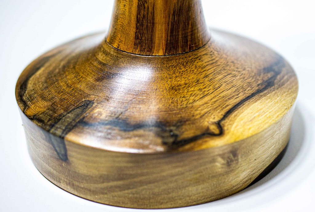 Elm lamp base detail